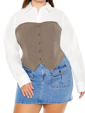 Forever 21 Plus Size Corset Combo Top